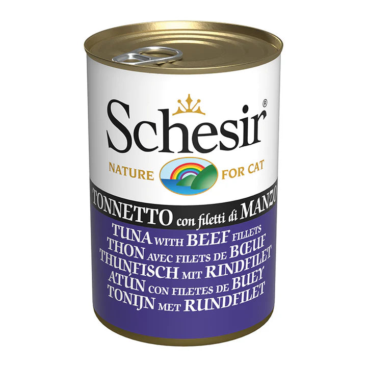 Schesir Tonnetto con Filetti di Manzo in Gelatina 140g - Gatto