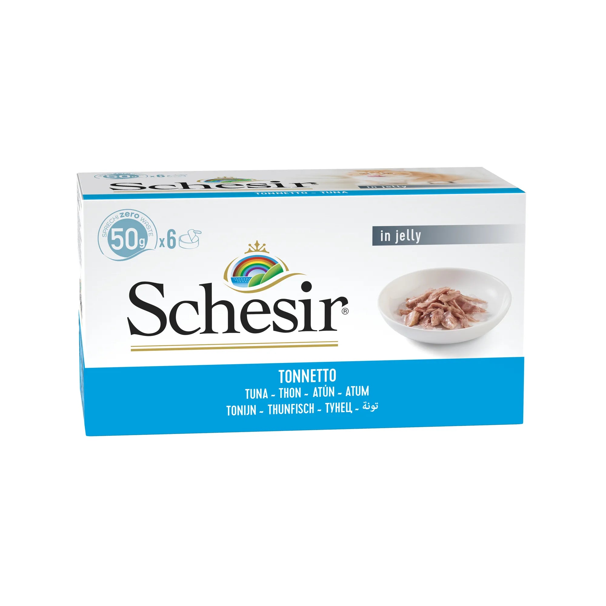 Schesir Tonnetto in Gelatina - 6x50g Cibo Umido per Gatti