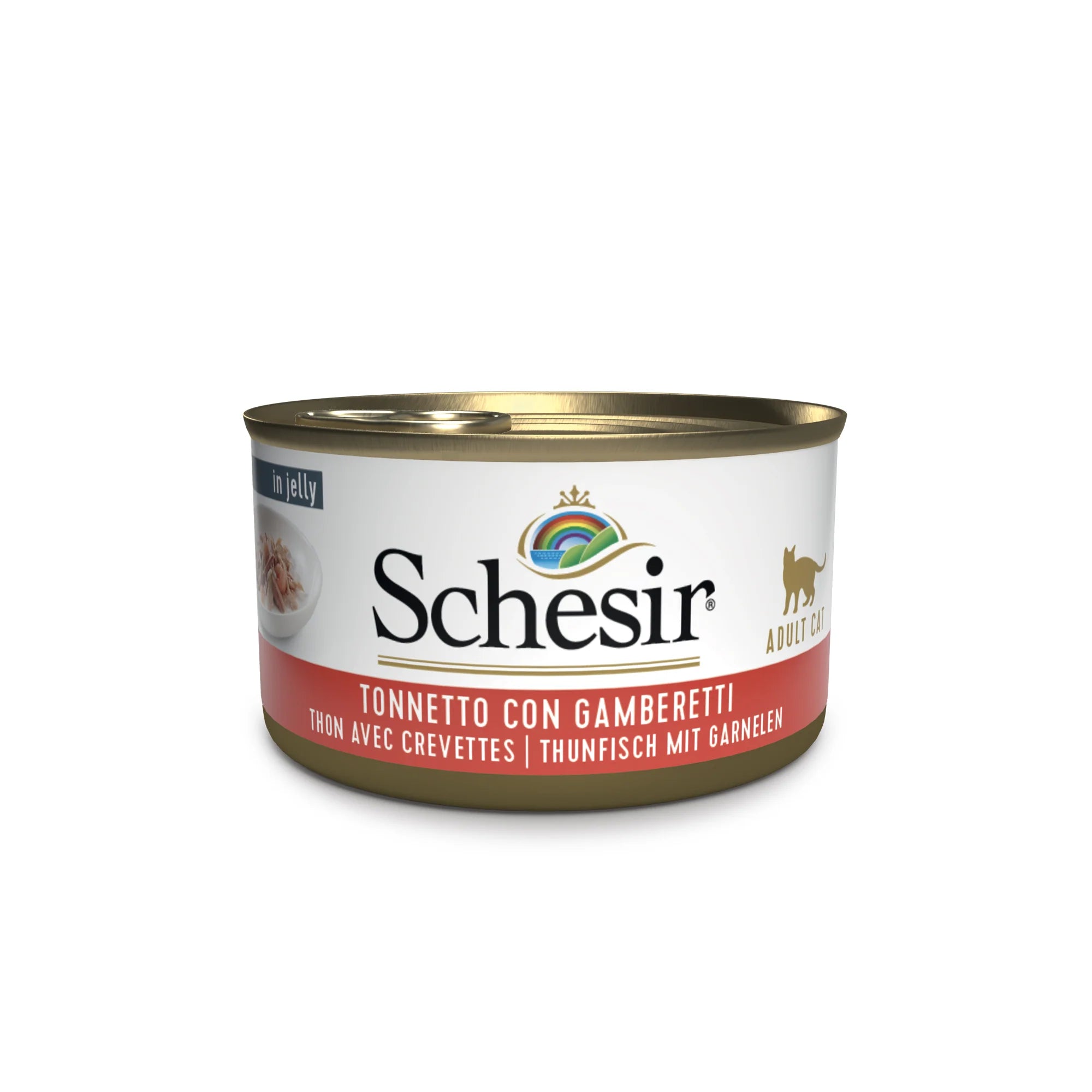 Schesir Tonnetto con Gamberetti 85gr - Cibo Umido per Gatti Adulti