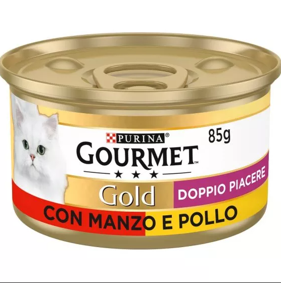 Gourmet Gold 85gr Doppio Piacere con Manzo e Pollo