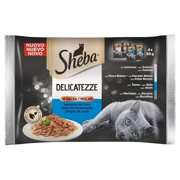 Sheba Delicatezze in Salsa con Pesce 4x85 Gr