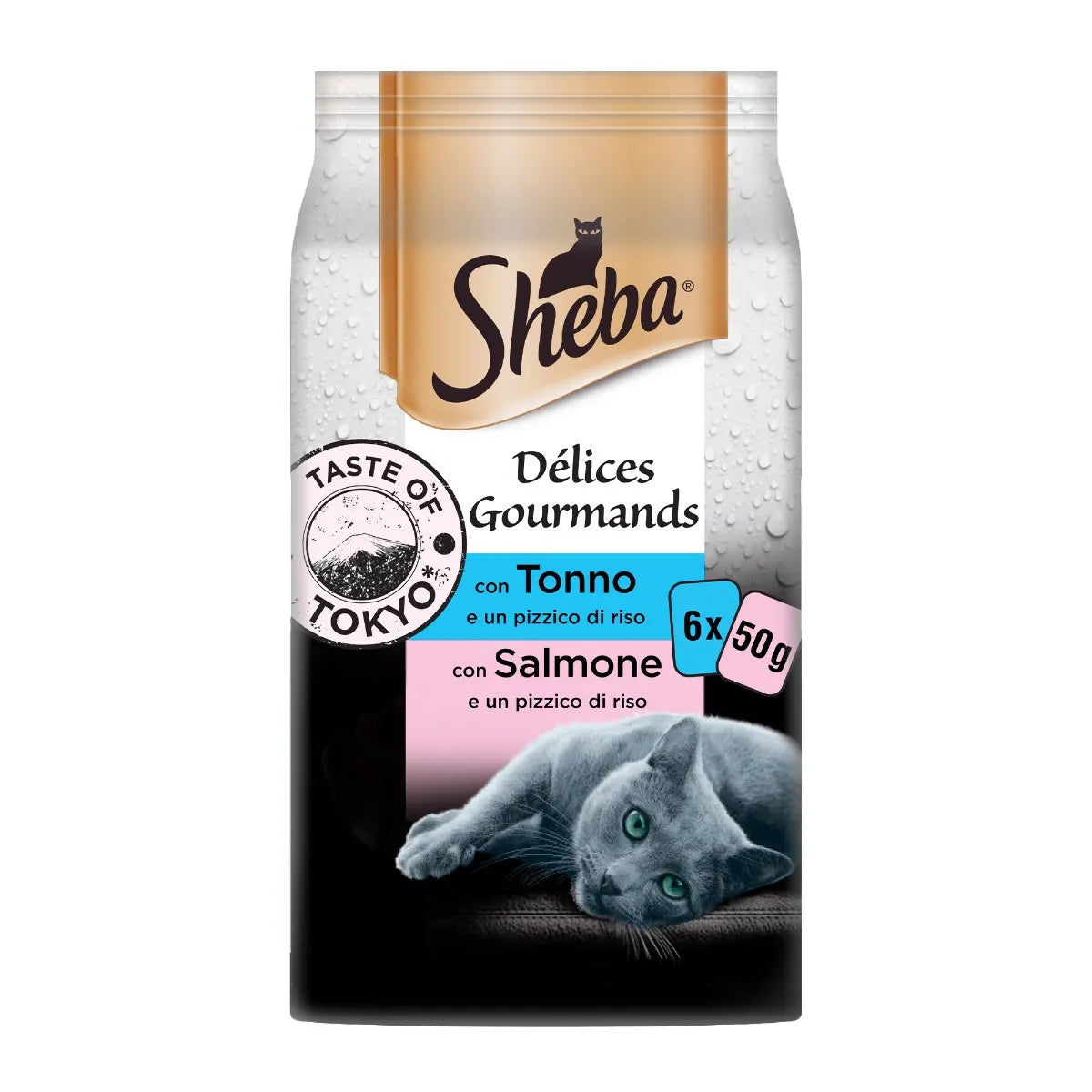 Sheba Délices Gourmands Taste of Tokyo 6x50g Umido per Gatti