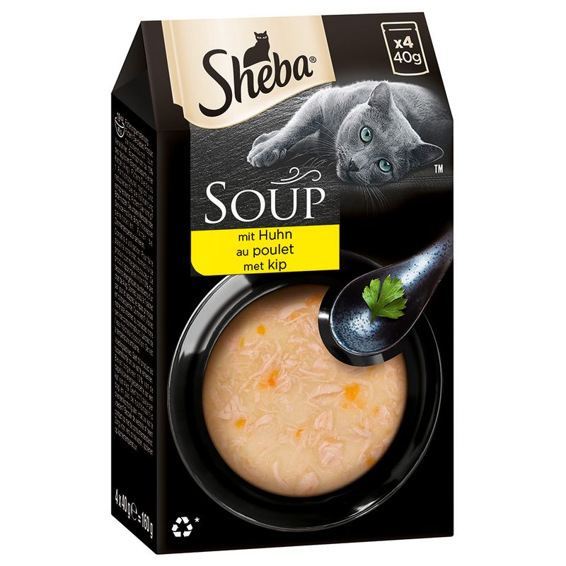 Sheba Soup con Pollo 4x40g Cibo Umido per Gatti