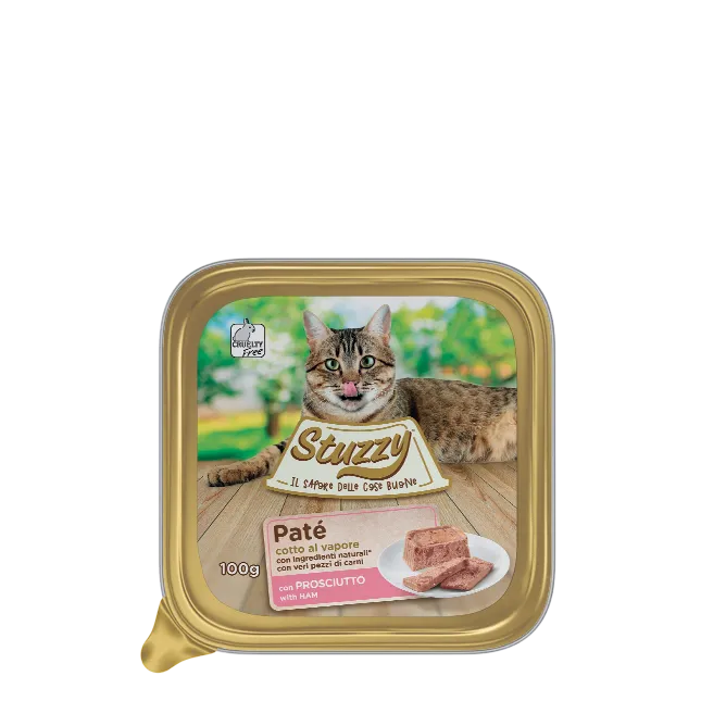 Stuzzy Paté Prosciutto 100g Umido per Gatto