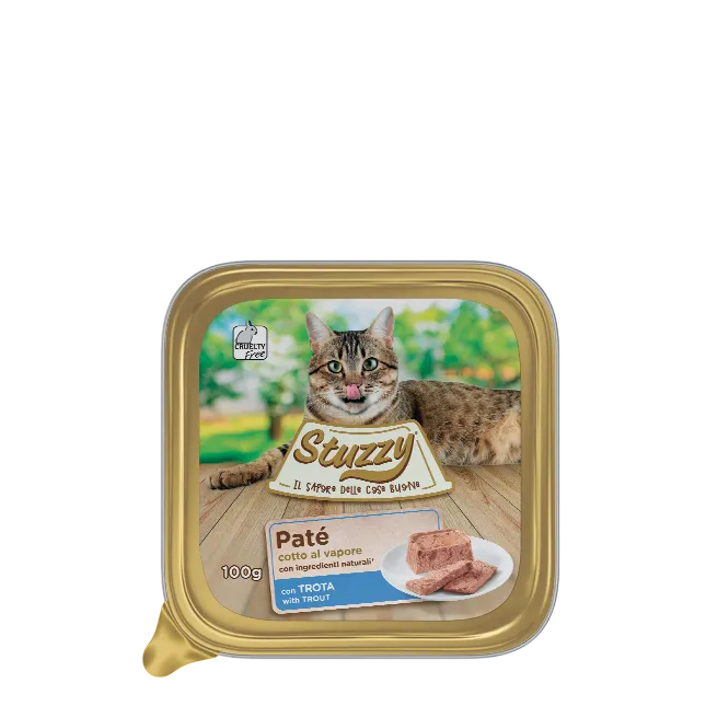 Stuzzy Paté con Trota 100g Umido per Gatto