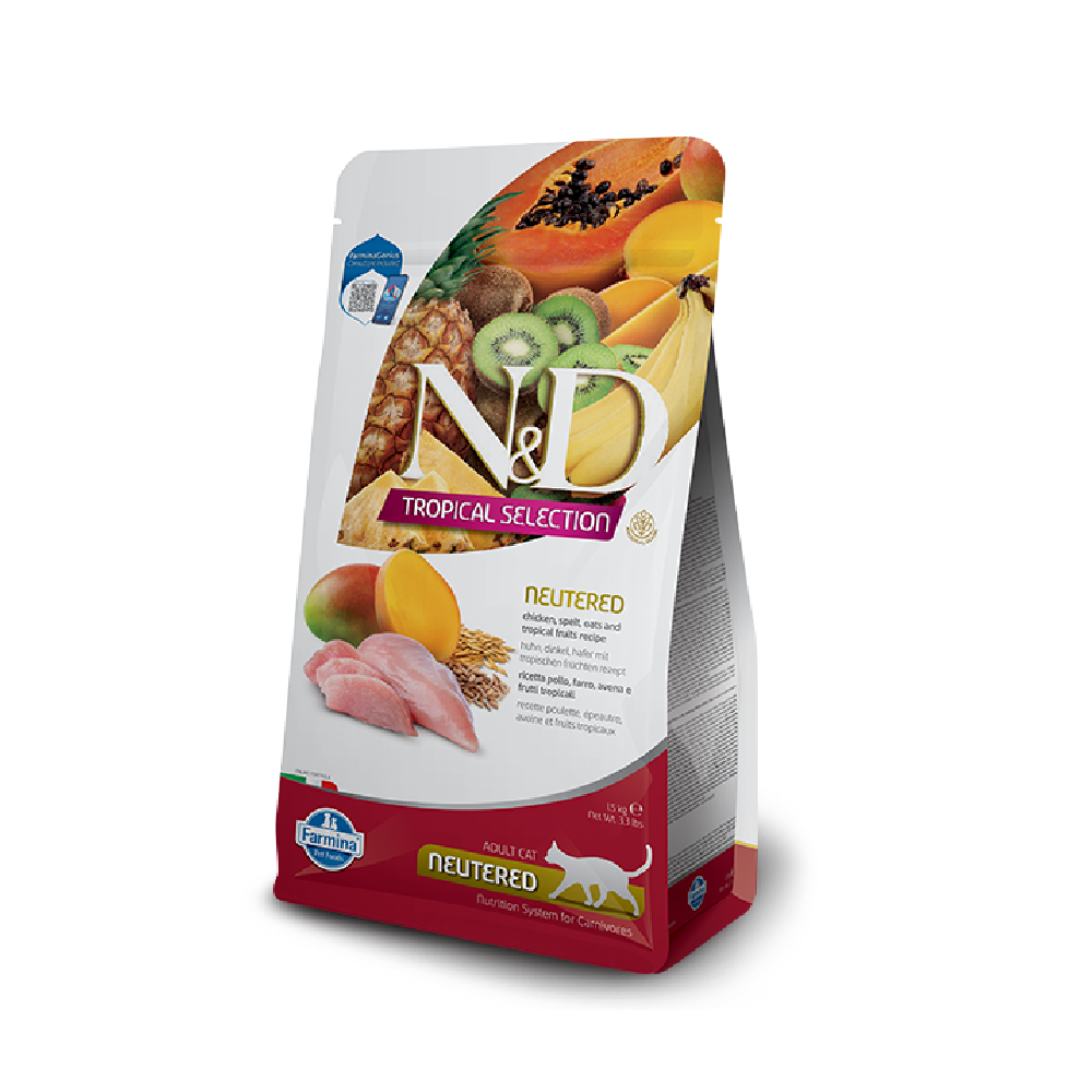 Farmina N&D Tropical Selection Pollo E Frutti Tropicali Gatto Sterilizzato 10 Kg