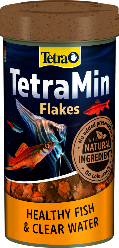 Barattolo Tetra Min Flakes 500 ml alimento completo per pesci tropicali in acqua dolce