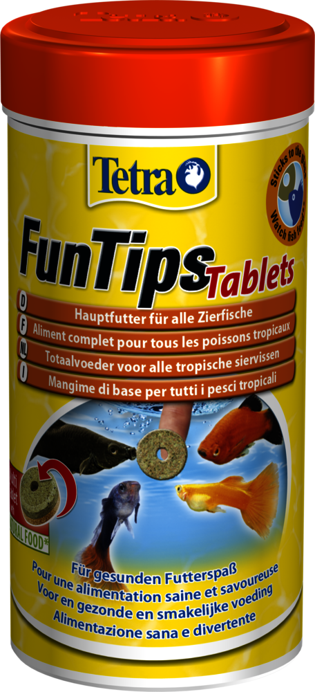 Alimento in compresse Tetra FunTips 65 g per pesci tropicali d’acquario