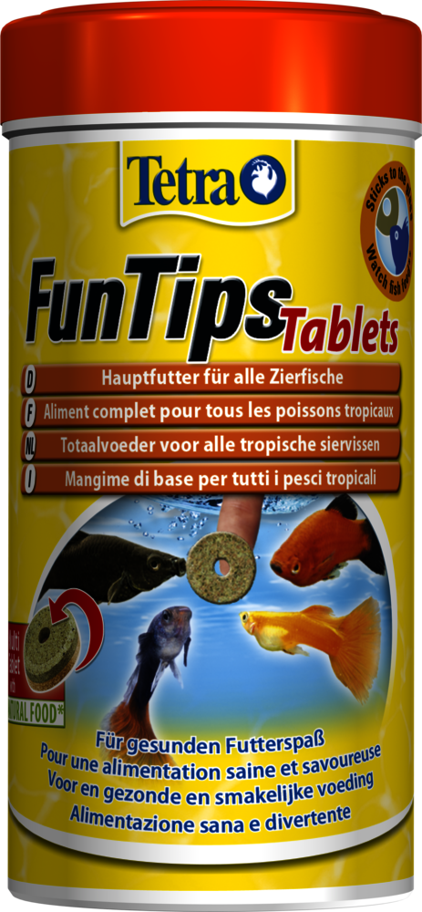 Alimento in compresse Tetra FunTips 65 g per pesci tropicali d’acquario
