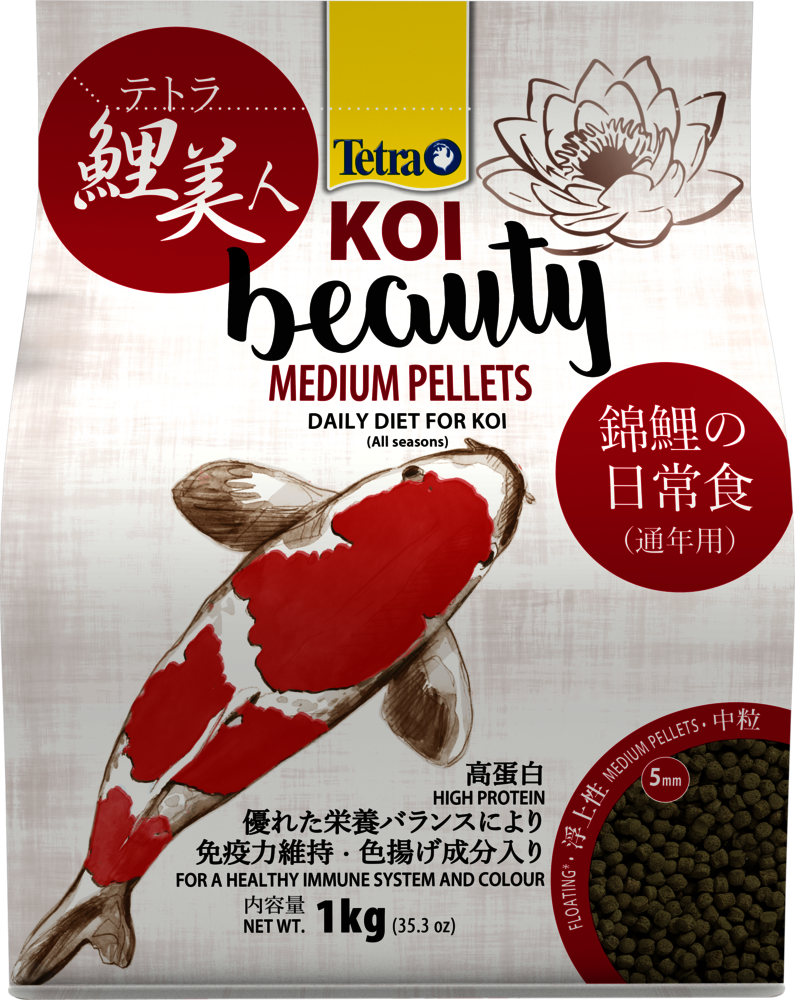 Mangime completo Tetra Koi Beauty Medium 1 kg per carpe koi oltre 20 cm