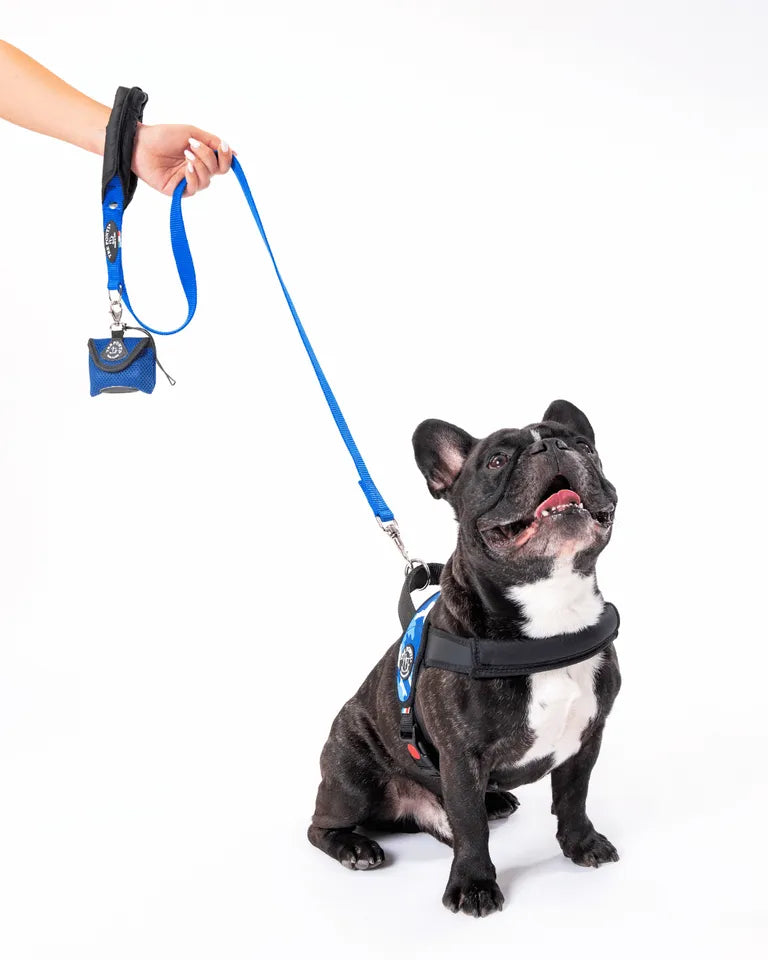 Guinzaglio nero Tre Ponti 115 cm con manico imbottito per cani di taglia grande
