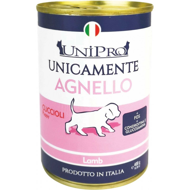 Unipro Unicamente Agnello 400gr Cibo umido per Cani Cuccioli