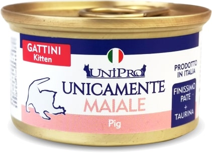 Unipro Unicamente Kitten Maiale - Alimento Monoproteico 85g