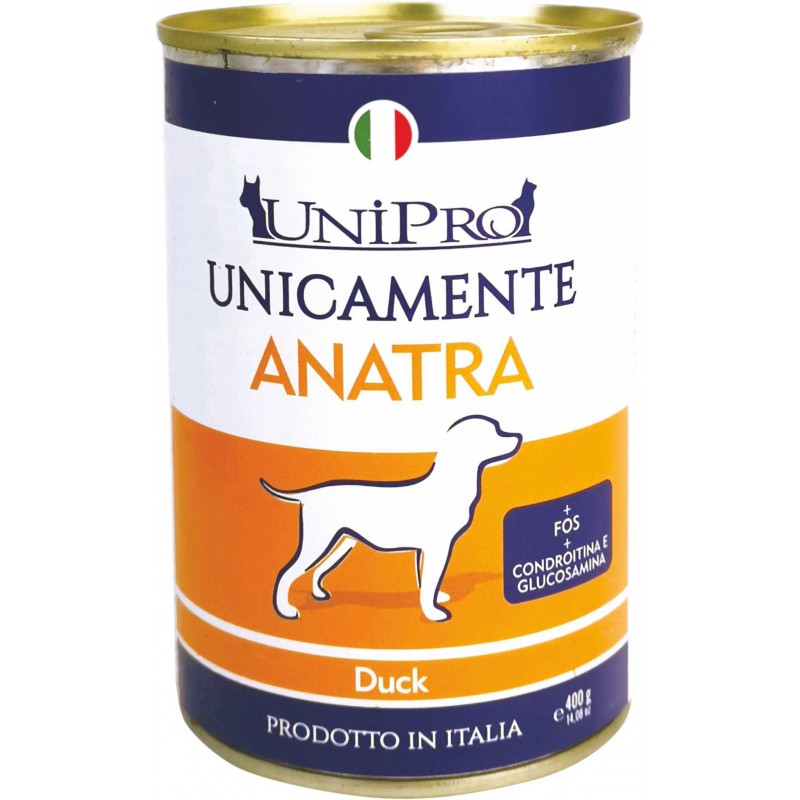 Unipro Unicamente Anatra 400gr Cibo umido per Cani