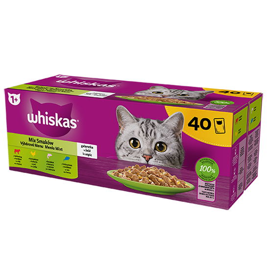 Whiskas Buste Selezione Assortita 40x85g - Alimenti Umidi per Gatti