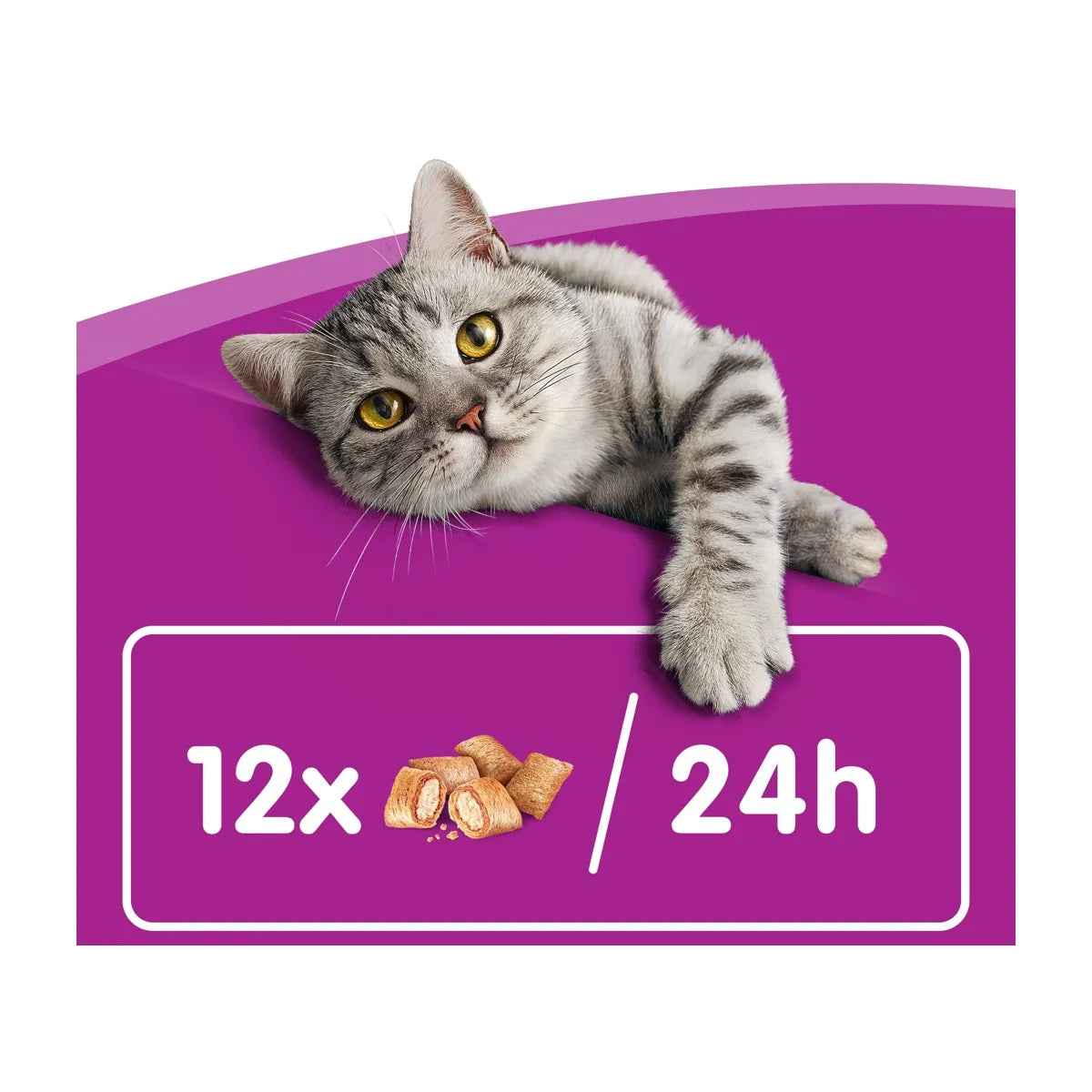 Whiskas Temptations snack per gatti adulti 180g gusto salmone, croccante fuori e morbido dentro