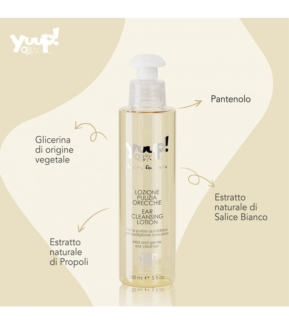 Yuup! Lozione Pulizia Orecchie 150 ml per Cani e Gatti