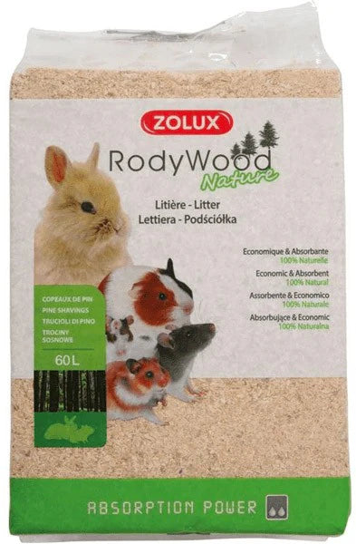 Zolux Rody Wood Nature 4kg Truciolo Lettiera per Roditori