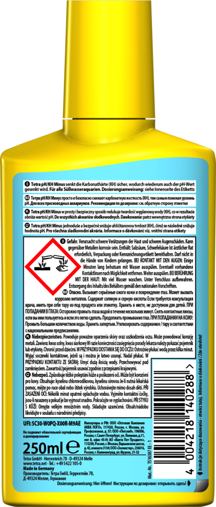 Tetra pH/KH Minus 250ml