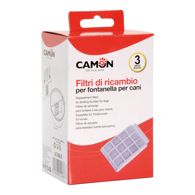 Camon Kit Filtri Ricambio per A747 Ciotole E Abbeveratoi Cane