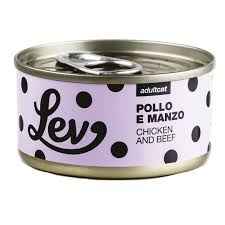 LEV Pollo e Manzo in Acqua di Cottura 70g Lattina