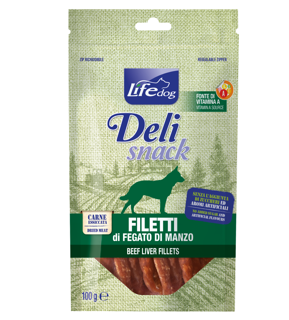 LifeDog Deli Snack Filetti Essiccati Manzo 100gr