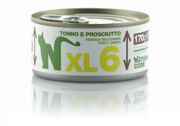 Natural Code XL6 TONNO E PROSCIUTTO 170gr - Alimento per Gatti