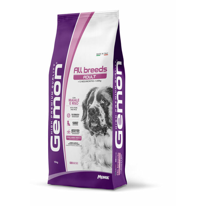 Gemon All Breeds Adult con Maiale e Riso 15kg Crocchette per Cani