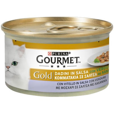 Gourmet Gold 85gr Dadini in Salsa con Vitello alla Mediterranea