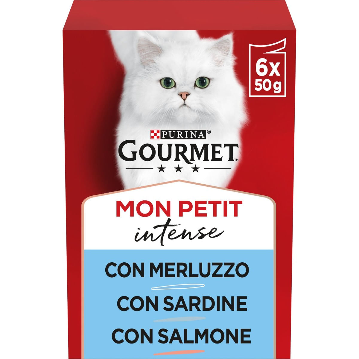 Gourmet Mon Petit Merluzzo/Sardina/Salmone 6x50Gr