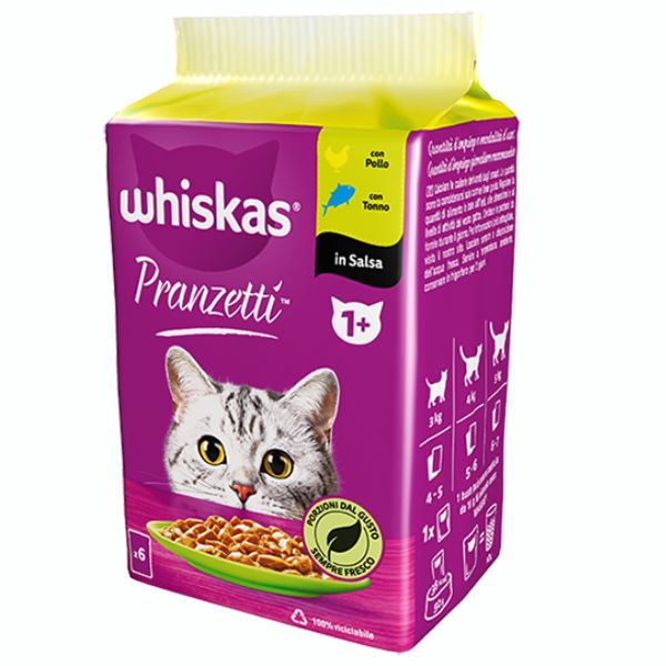 Whiskas Pranzetti Mari e Monti 6x50g