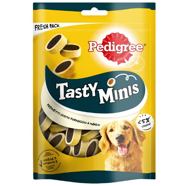 Pedigree - Tasty Bites Cheesy Bites con Formaggio e Bacon 140g - Snack per Cani