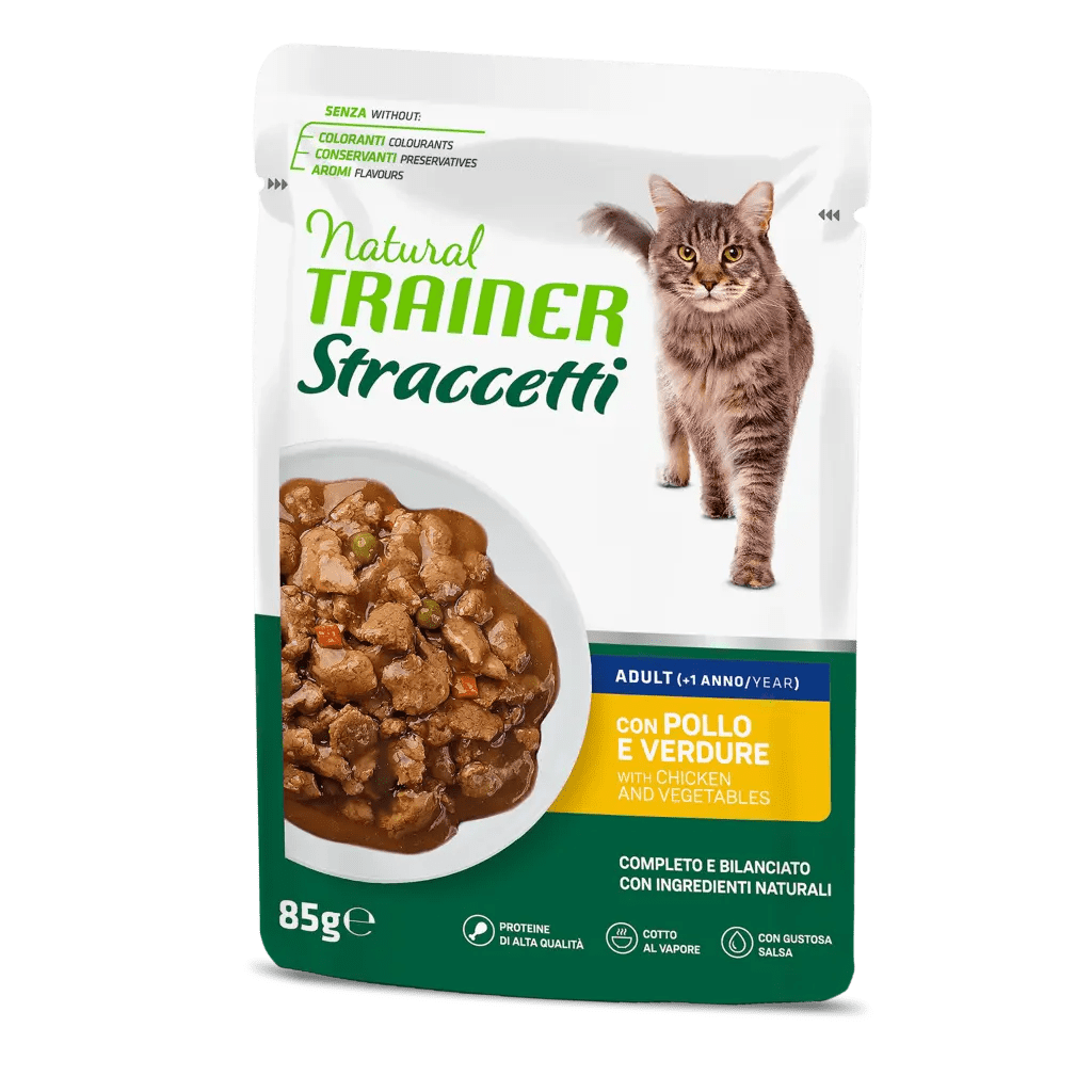 Natural Trainer Cat Straccetti con Pollo 85 g