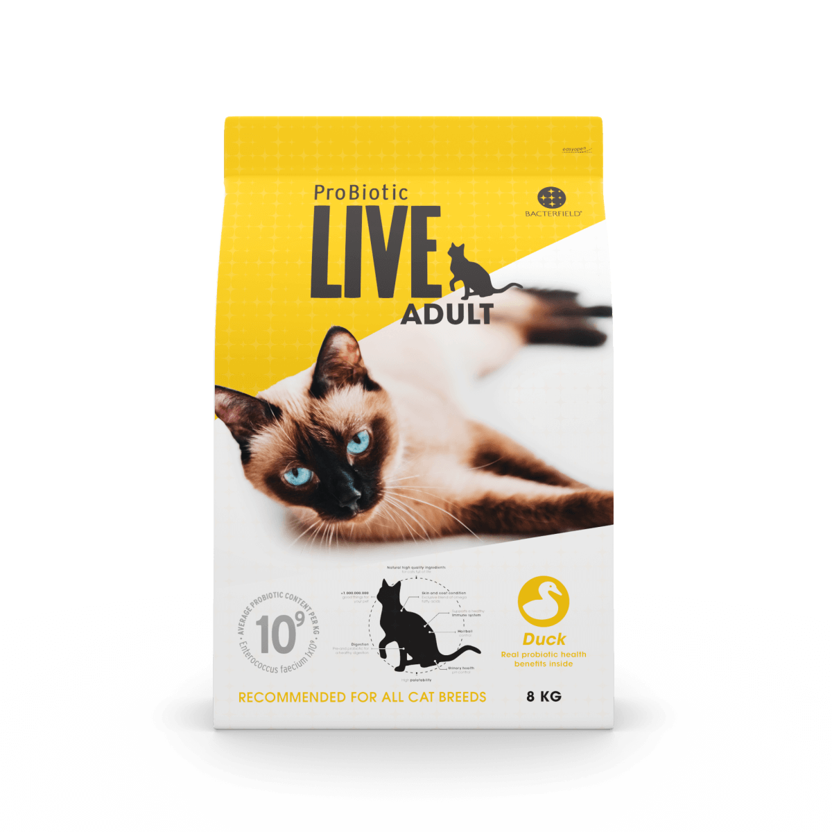 Live Cat ProBiotic Adult Duck 400g Crocchette per Gatto