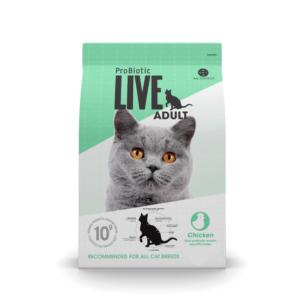 Live Cat ProBiotic Adult Chicken 400g Crocchette per Gatto