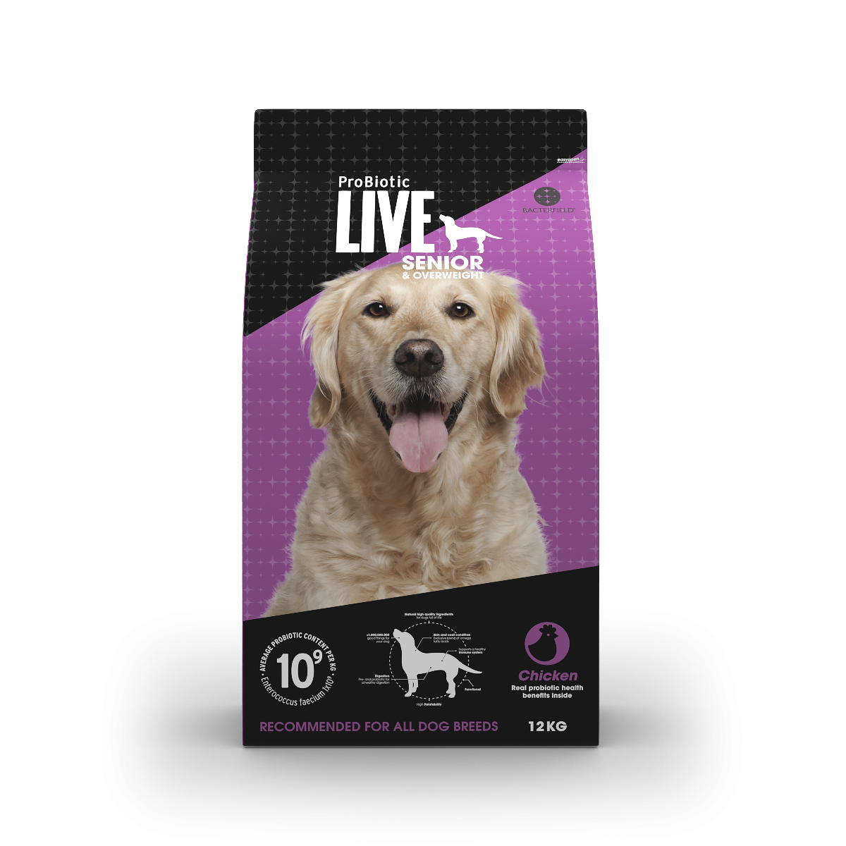 Live Dog ProBiotic Senior&Overweight 12kg Crocchette per Cane