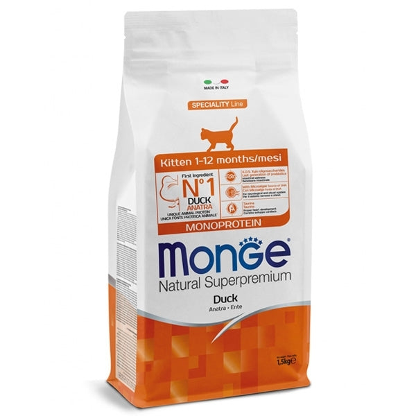 Monge Natural Superpremium Kitten Anatra 400gr