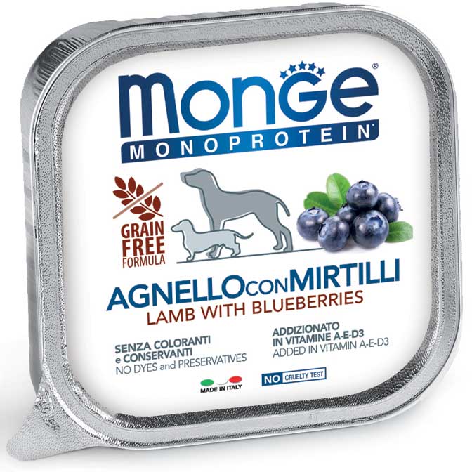 Monge Monoprotein Patè Solo Agnello con Mirtilli 150gr