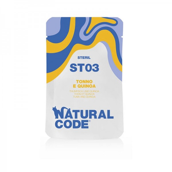 NATURAL CODE STERIL 03 TONNO E QUINOA 70GR