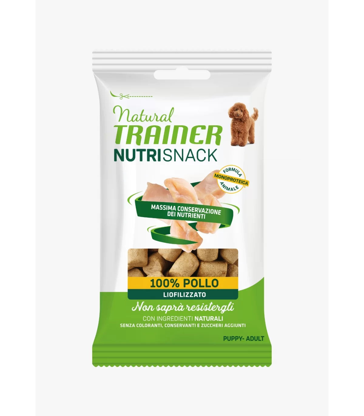 Natural Trainer Nutrisnack 100% Pollo 20g - Snack per Cani Liofilizzato