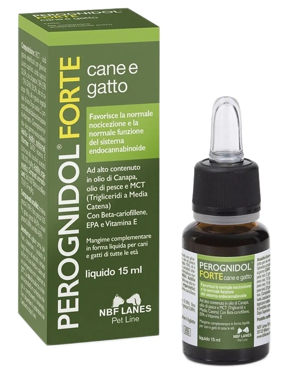 NBF LANES Perognidol Forte 15ml Integratore per Cane e Gatto