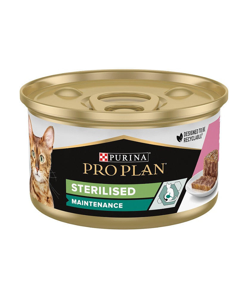 PROPLAN CAT Sterilised con Salmone e Tonno 85g - Cibo Umido per Gatti