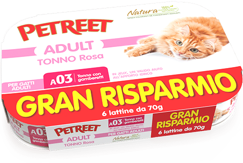 Petreet Natura Tonno Rosa e Gamberetti 6x70gr