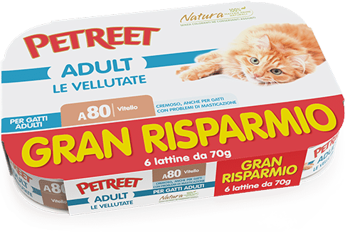 Petreet Natura Le Vellutate Vitello 6x70gr