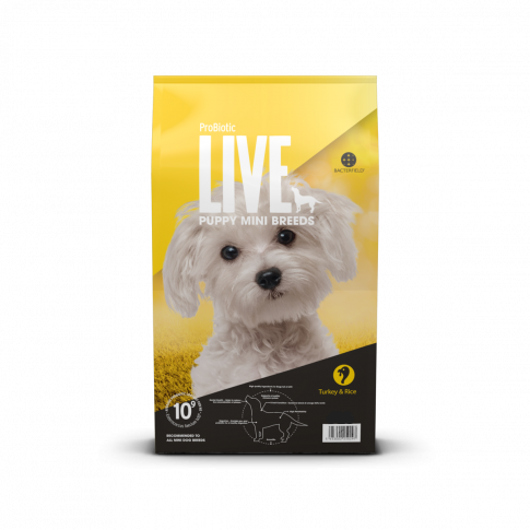 Live Dog ProBiotic Mini Puppy Turkey 2kg Crocchette per Cane