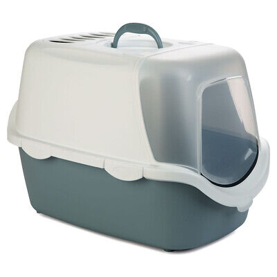 Zolux EasyClean Lettiera Toilette per Gatti Chiusa - Blu Acciaio