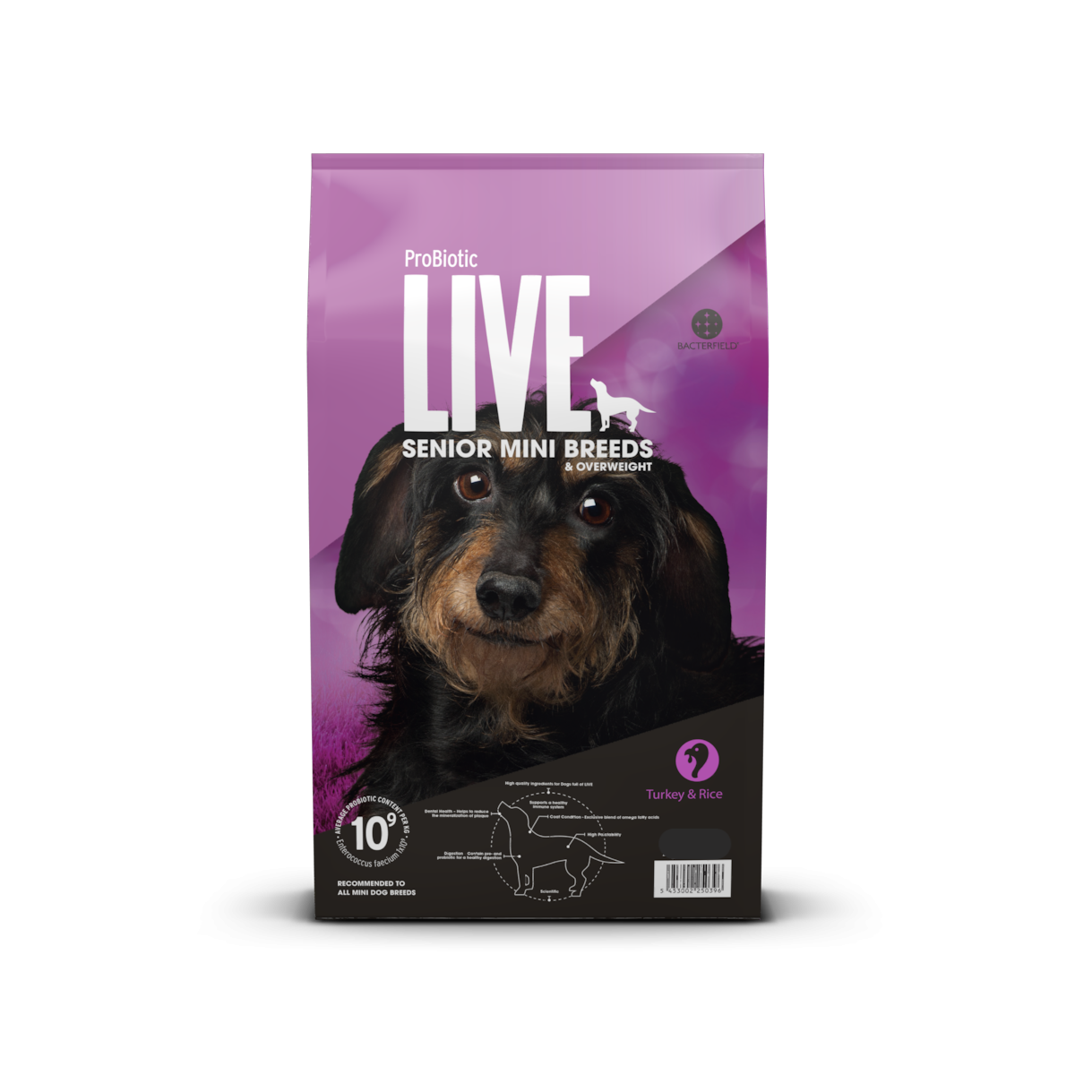 Live Dog ProBiotic Mini Senior&Overweight 2kg Crocchette per Cane