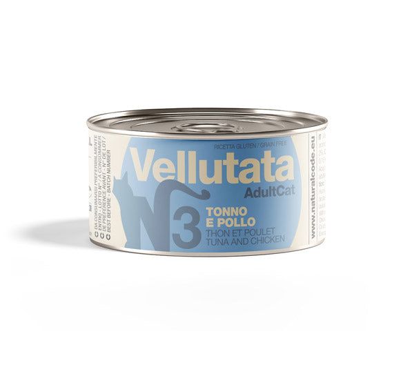 Natural Code V03 - Vellutata Tonno e Pollo 85g - Cibo Umido per Gatti