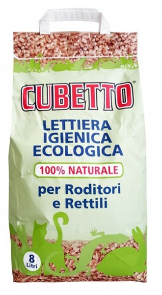 Cubetto 8 Litri - Lettiera per Conigli e Rettili in Pellet Compostabile