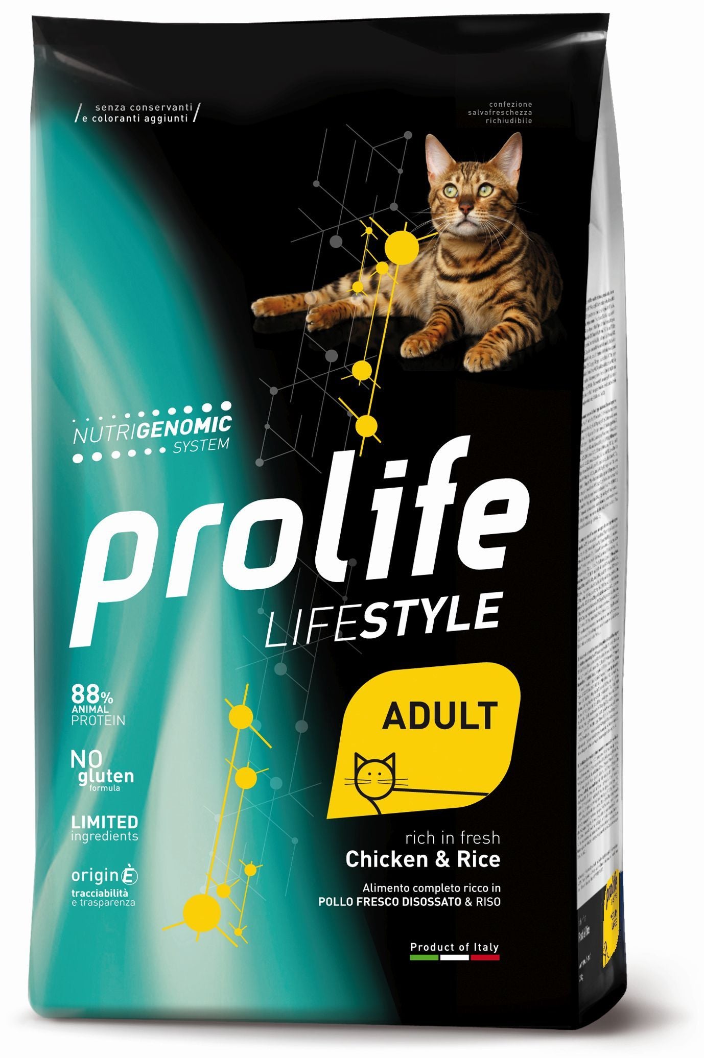 Prolife Adult Pollo e Riso 1,5kg Crocchette per Gatti